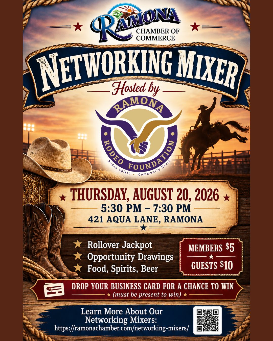 August 2026 Ramona Chamber Networking Mixer - Ramona Rodeo Foundation